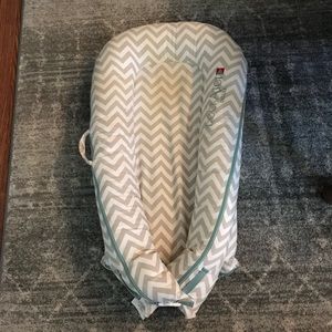 DockATot Deluxe Bed Silver Lining Chevron